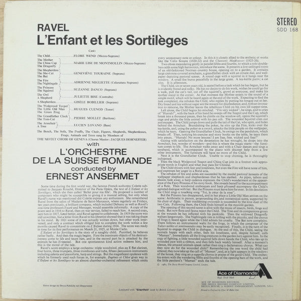 Maurice Ravel / Motet Choir Of Geneva, L'Orchestre De La Suisse Romande, Ernest Ansermet : L'Enfant Et Les Sortilèges (LP)