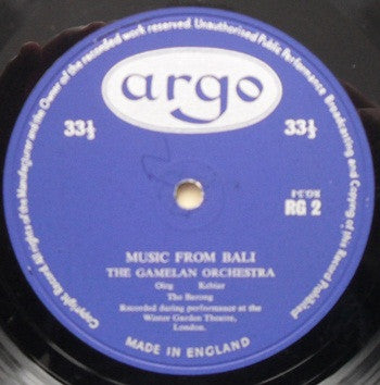 The Gamelan Orchestra From Pliatan, Indonesia, Anak Anak Gde Mandera, Anak Agung Gde Mandera, John Coast : Music From Bali (Record Two) (LP, Mono)