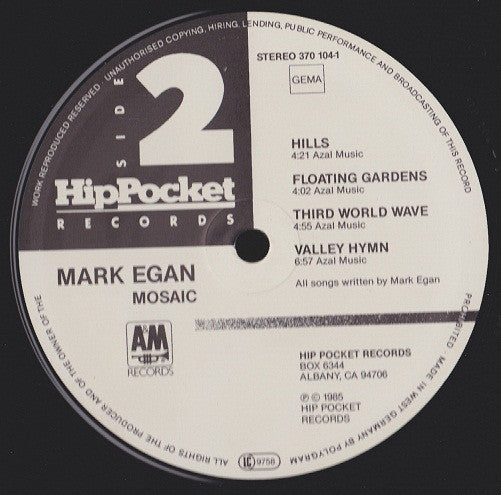 Mark Egan : Mosaic (LP, Album)