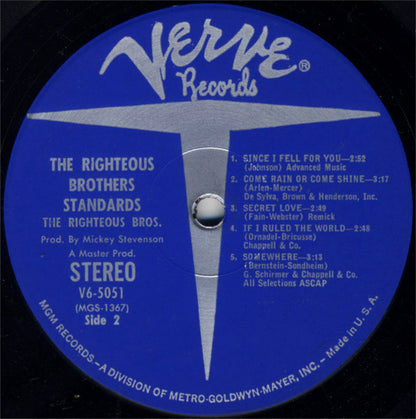 The Righteous Brothers : Standards (LP, Album)