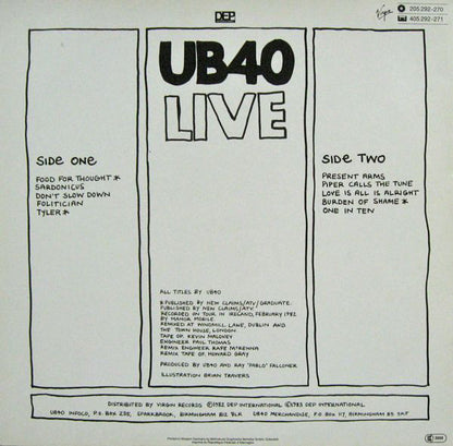 UB40 : Live (LP, Album)