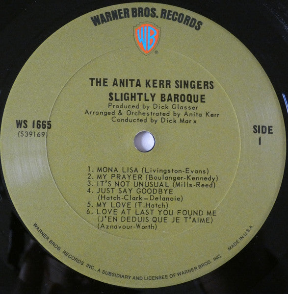 The Anita Kerr Singers : Slightly Baroque (LP, Album, RE)