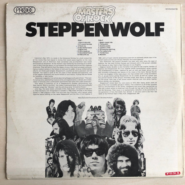 Steppenwolf : Masters Of Rock (LP, Comp, RE)