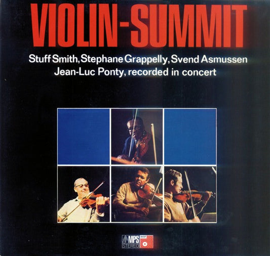 Stuff Smith, Stéphane Grappelli, Svend Asmussen, Jean-Luc Ponty : Violin-Summit (LP, Album, RE, Gat)