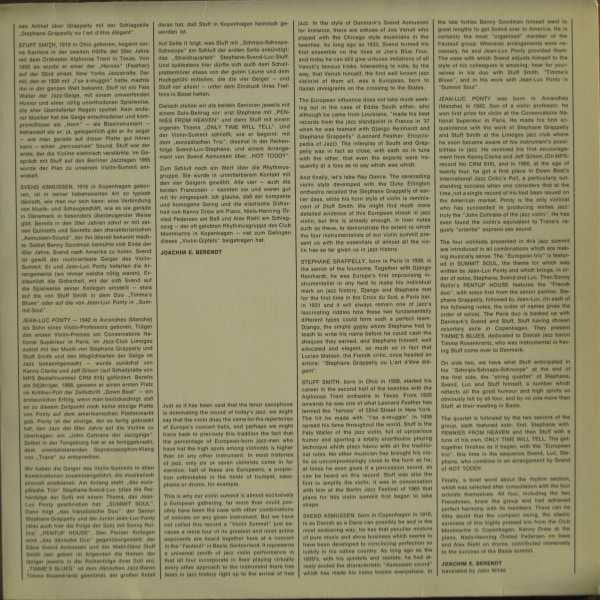 Stuff Smith, Stéphane Grappelli, Svend Asmussen, Jean-Luc Ponty : Violin-Summit (LP, Album, RE, Gat)