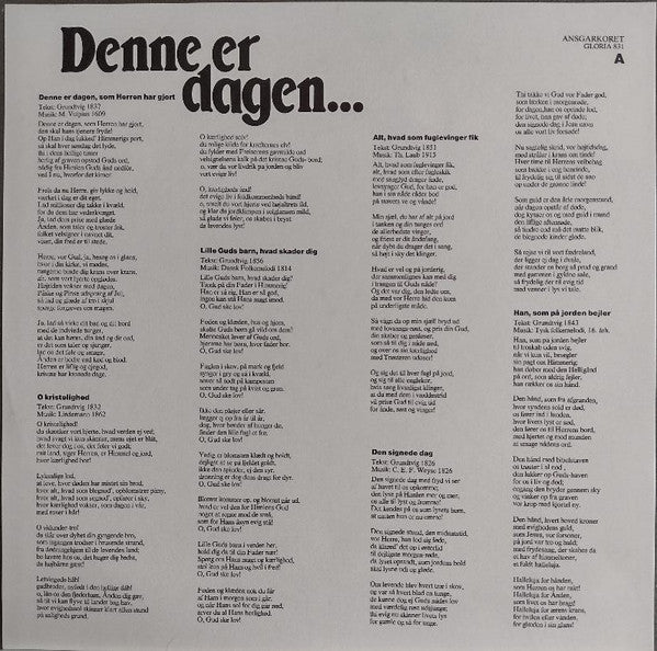 Ansgar-koret, Nikolaj Frederik Severin Grundtvig : Denne Er Dagen... (LP, Album)