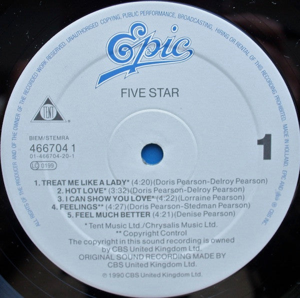 Five Star : Five Star (LP, Album)