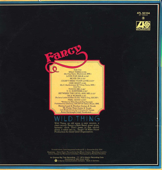 Fancy (3) : Wild Thing (LP, Album)