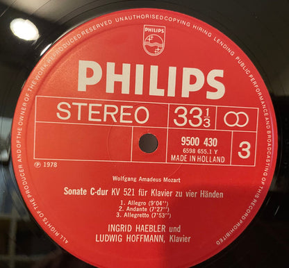 Wolfgang Amadeus Mozart, Ingrid Haebler, Ludwig Hoffmann : Complete Piano Works For Four Hands (Including Duets) (3xLP, Album + Box)