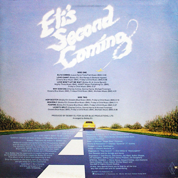 Eli's Second Coming : Eli's Second Coming (LP, Album)