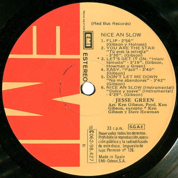 Jesse Green : Nice And Slow (LP, Album)