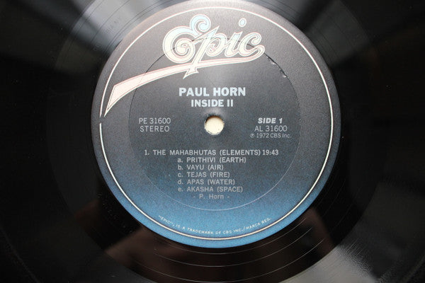 Paul Horn : Inside II (LP, Album, RE, Dar)