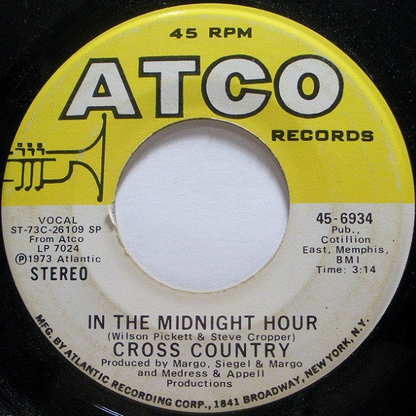 Cross Country : In The Midnight Hour / A Smile Song (7", SP)