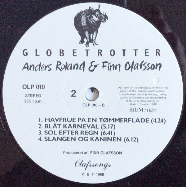 Anders Roland & Finn Olafsson : Globetrotter (LP, Album)