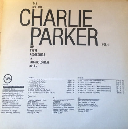 Charlie Parker : The Definite Charlie Parker, Vol. 4 (LP, Comp)