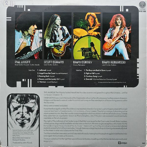 Thin Lizzy : Jailbreak (LP, Album, Gat)