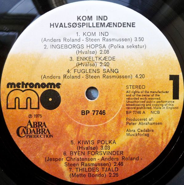 Hvalsøspillemændene : Kom Ind (LP, Album)