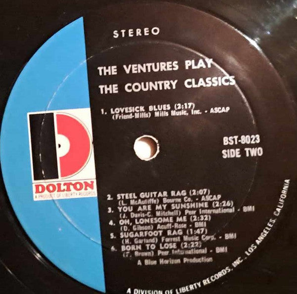 The Ventures : I Walk The Line - The Ventures Play The Country Classics (LP, Album, RE, Lab)