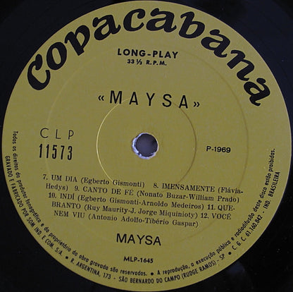 Maysa Matarazzo : Maysa (LP, Album, Mono)