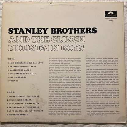 The Stanley Brothers And The Clinch Mountain Boys : Stanley Brothers And The Clinch Mountain Boys (LP, Album, Ger)