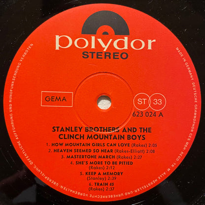 The Stanley Brothers And The Clinch Mountain Boys : Stanley Brothers And The Clinch Mountain Boys (LP, Album, Ger)