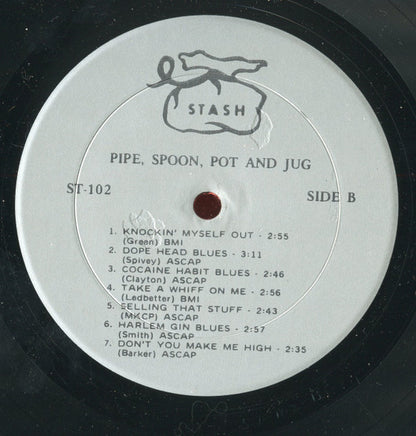 Various : Pot, Spoon, Pipe And Jug - 14 Jazz Vocals And Reefer Songs (LP, Comp, Sil)