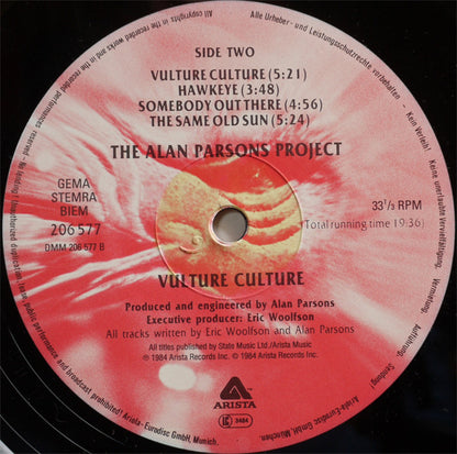 The Alan Parsons Project : Vulture Culture (LP, Album)