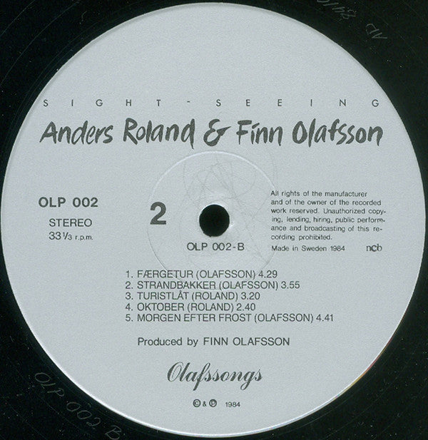 Anders Roland & Finn Olafsson : Sight-Seeing (LP, Album)