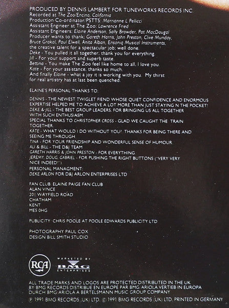 Elaine Paige : Love Can Do That (LP, Album, M/Print)