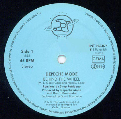 Depeche Mode : Behind The Wheel (Remixed By Shep Pettibone) (12", Maxi)