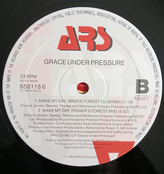 Grace Under Pressure : Make My Day (12")