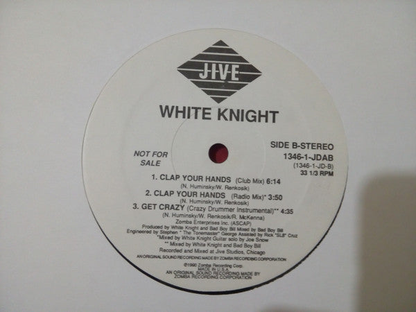 White Knight : Get Crazy (12", Promo)