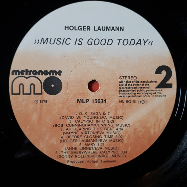 Holger Laumann : Music Is Good To-day (LP)