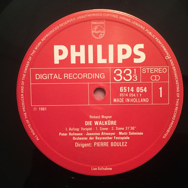 Richard Wagner - Orchester der Bayreuther Festspiele, Pierre Boulez : Die Walküre (4xLP + Box)