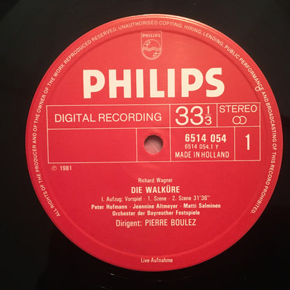 Richard Wagner - Orchester der Bayreuther Festspiele, Pierre Boulez : Die Walküre (4xLP + Box)