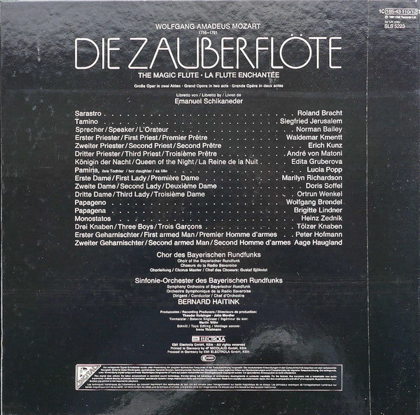 Wolfgang Amadeus Mozart / Bernard Haitink / Chor Des Bayerischen Rundfunks, Symphonie-Orchester Des Bayerischen Rundfunks : Die Zauberflöte (Box + 3xLP)