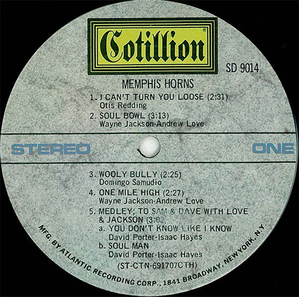 The Memphis Horns : Memphis Horns (LP, Album)