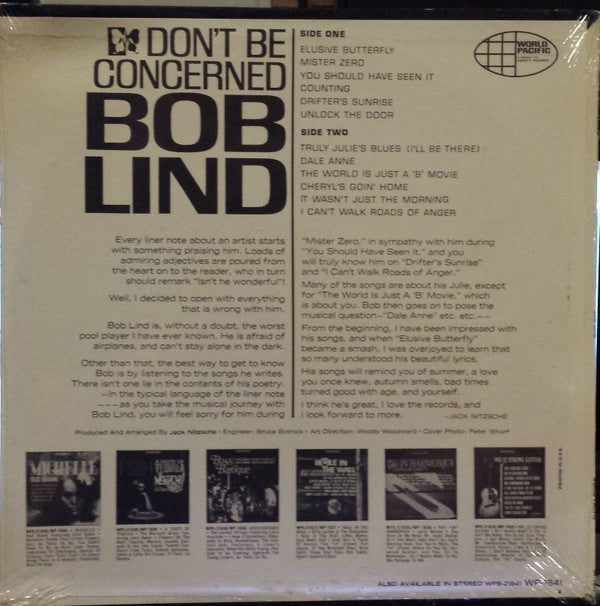 Bob Lind : Don't Be Concerned (LP, Album, Mono)