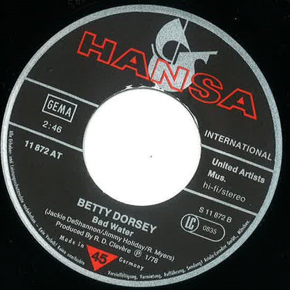 Betty Dorsey : I Need Your Sweet Sweet Loving (7", Single)