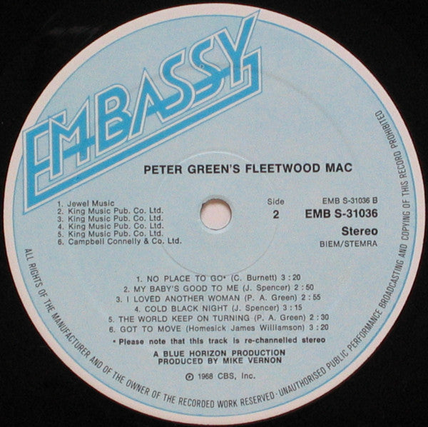 Fleetwood Mac : Peter Green's Fleetwood Mac (LP, Album, RE, Lig)