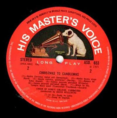 The King's College Choir Of Cambridge Conducted By David Willcocks : Christmas To Candlemas (LP)