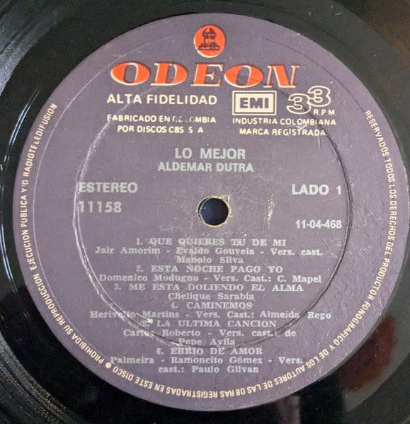 Altemar Dutra : Lo Mejor  (LP, Comp)