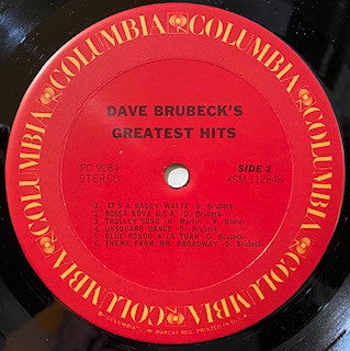 Dave Brubeck : Dave Brubeck's Greatest Hits (LP, Comp, RE)