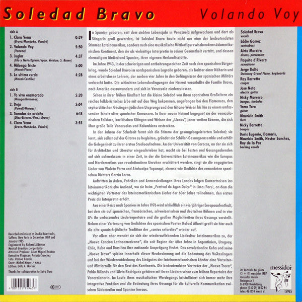 Soledad Bravo : Volando Voy (LP, Album)