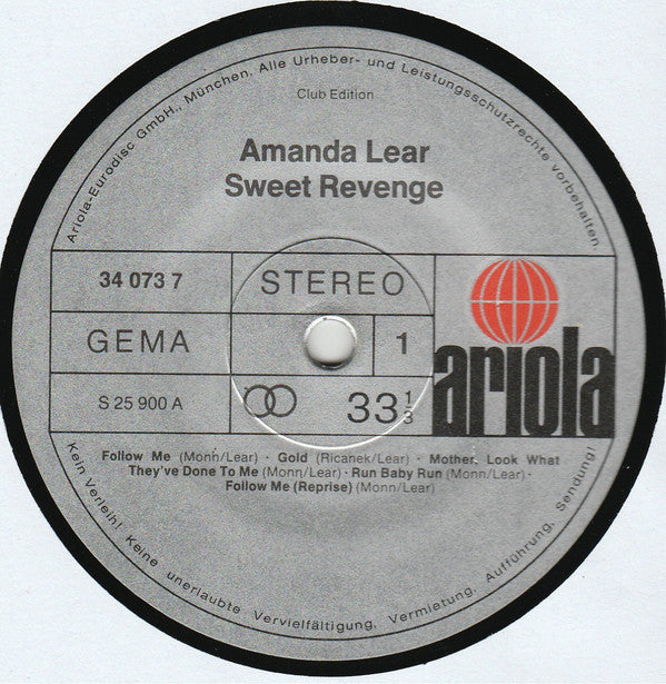 Amanda Lear : Sweet Revenge (LP, Album, Club, P/Mixed)