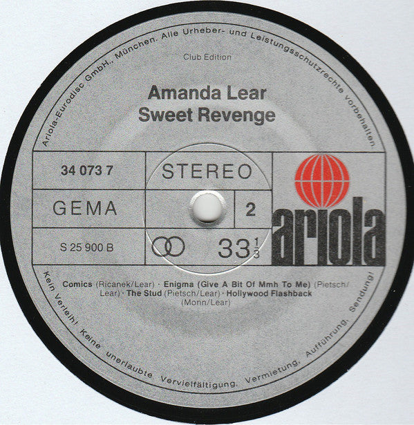 Amanda Lear : Sweet Revenge (LP, Album, Club, P/Mixed)