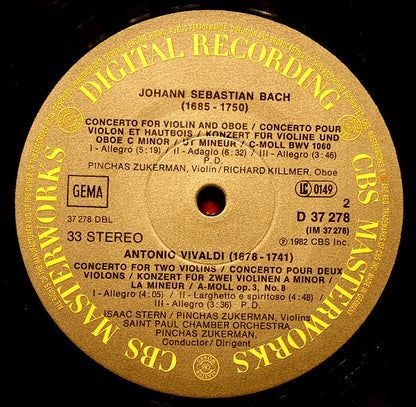 Johann Sebastian Bach / Antonio Vivaldi / Isaac Stern & Pinchas Zukerman With The Saint Paul Chamber Orchestra : Concerti For 2 Violins (LP)