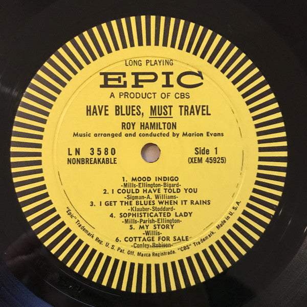 Roy Hamilton (5) : Have Blues Must Travel (LP, Album, Mono)