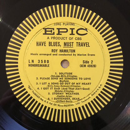 Roy Hamilton (5) : Have Blues Must Travel (LP, Album, Mono)