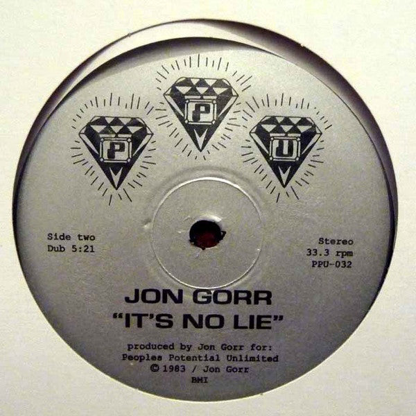 Jon Gorr : It's No Lie (12")